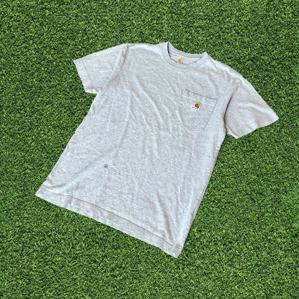 Carhartt grey pocket tee workwear heavyweight tee shirt